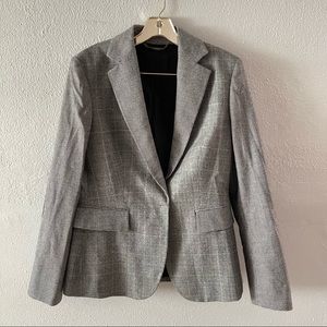 Les Copains Two Tone Wool Blazer with Leather Elbow patches